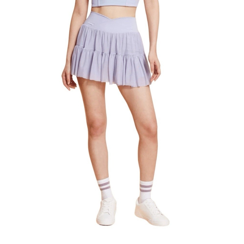 NWT Blogilates Ballerina Skort Women's Large Lavender Purple Mesh Target Viral